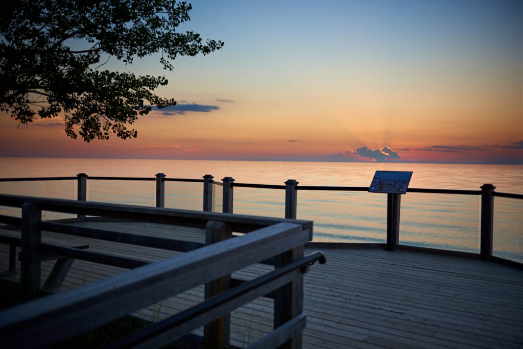 Wheelchair Accessible viewing deck at Pinery Provincial Park