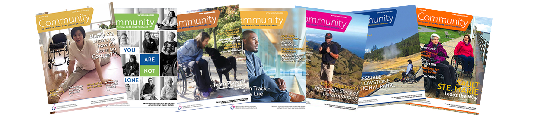 A selection of Community Magazine covers