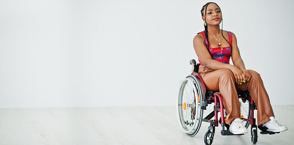 young woman in wheelchair